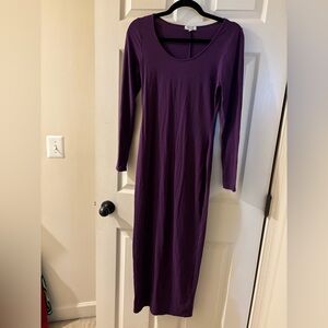 Heart Hips Purple Maxi Dress Large
